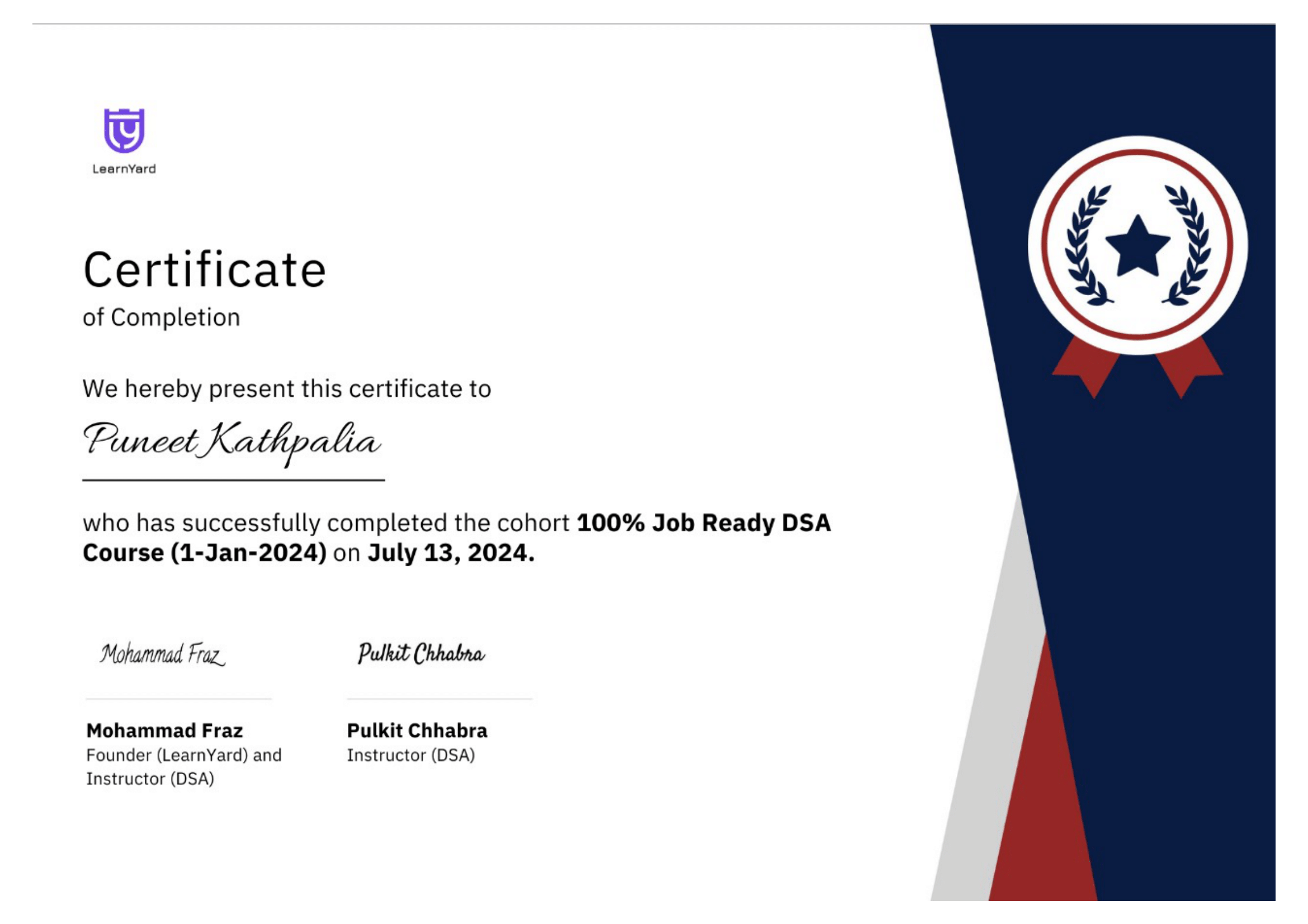 Web Development Certificate